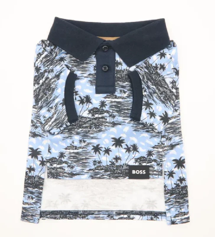 Boss Polo Tshirt for Dogs (Blue Palm)