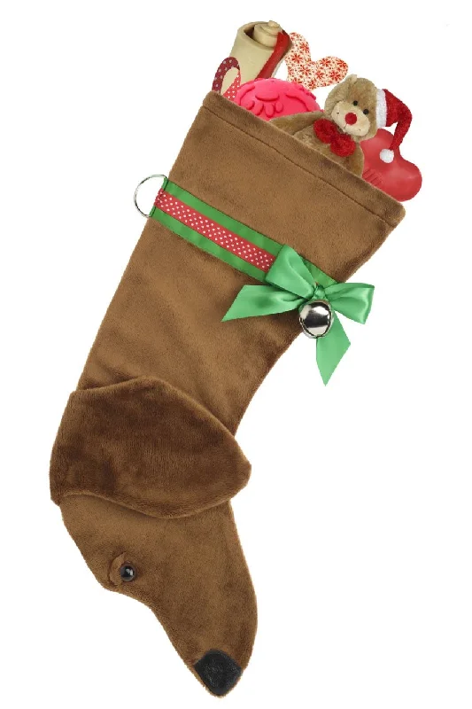 Dachshund (Tan/Red) Decorative Dog Christmas Stocking